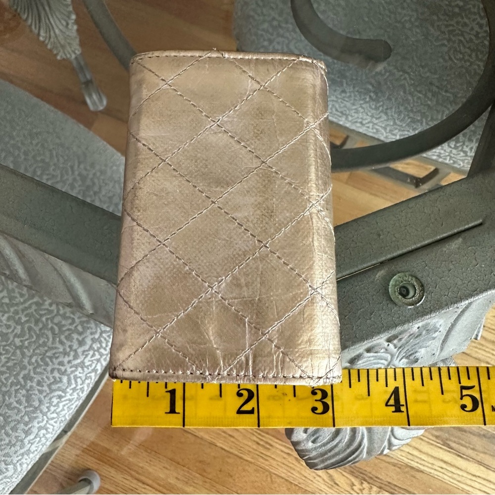 Chanel Palette Metallic Aged Flap Card Case Authentic 2011 Gold - Picture 6 of 15